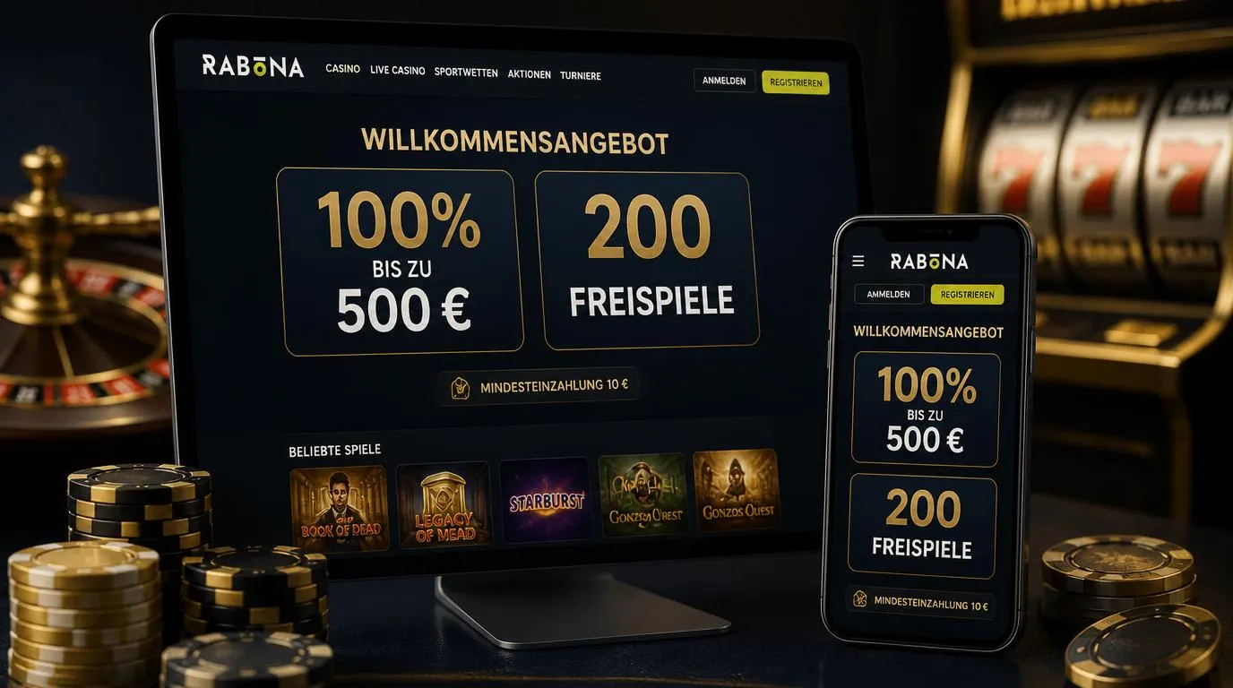 Casino-Bonusübersicht mit bis zu 500 Euro Einzahlungsbonus und 200 Freispielen